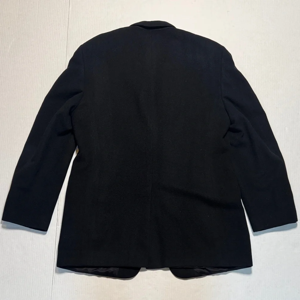 BROOKS BROTHERS Men's Vintage 100% Camel Hair Black Blazer Jacket Size‎ 44 Long
